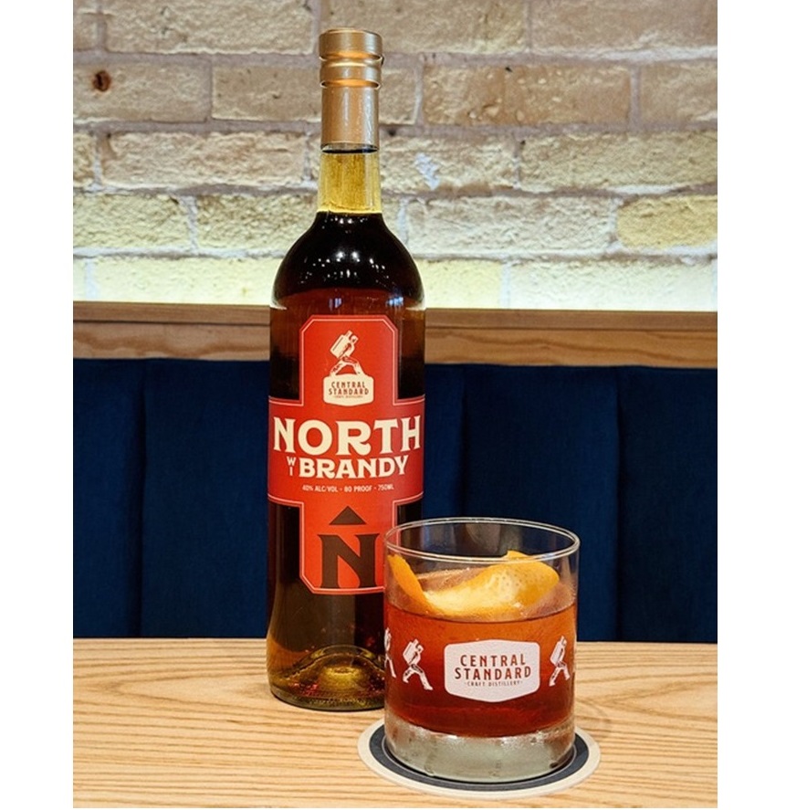 Central State Brandy Old Fashioned with bottle
