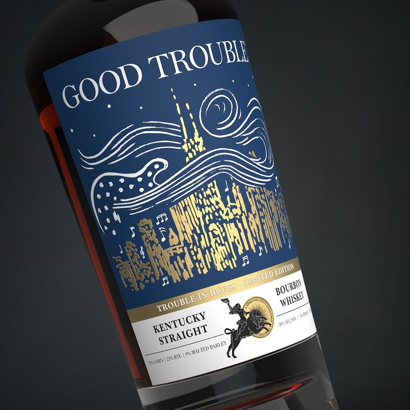 Good Trouble bottle Trouble in Blue bottle
