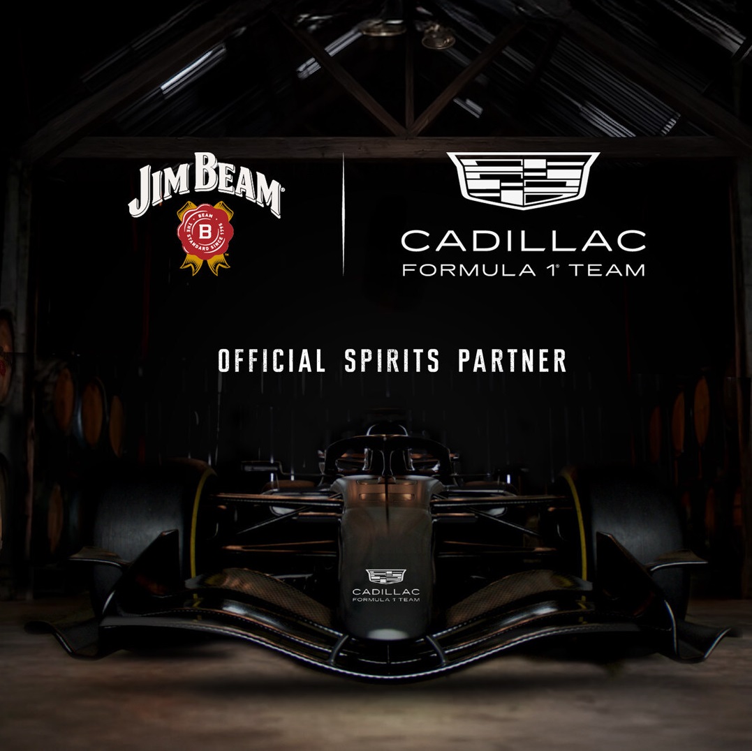 Jim Beam and The Cadillac Formula 1 logo