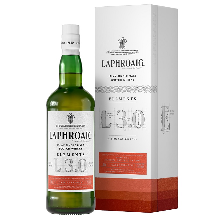 Laphroaig Elements Series 3.0 bottle and box
