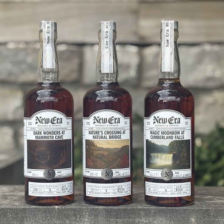 New Era Whiskey three bottles