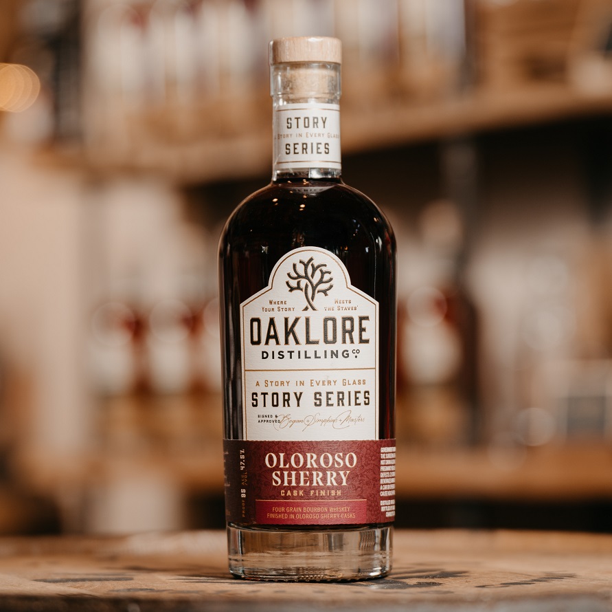 Oaklore Story Series: Oloroso Sherry Cask Finished Four Grain Bourbon bottle