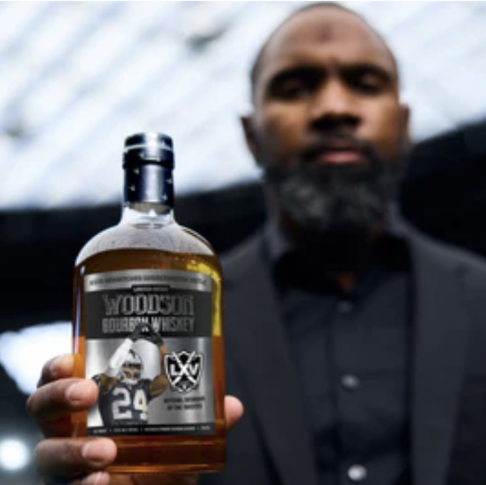 Woodson Whiskey Charles Woodson Raiders bottle NFL Whiskey