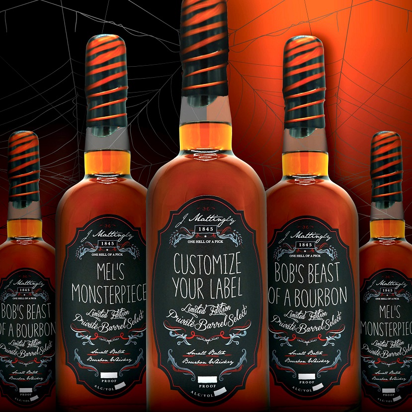 J. Mattingly 1845 Halloween bottles