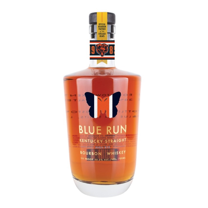 Blue Run Chicago Bears 1985 bottle SQUARE