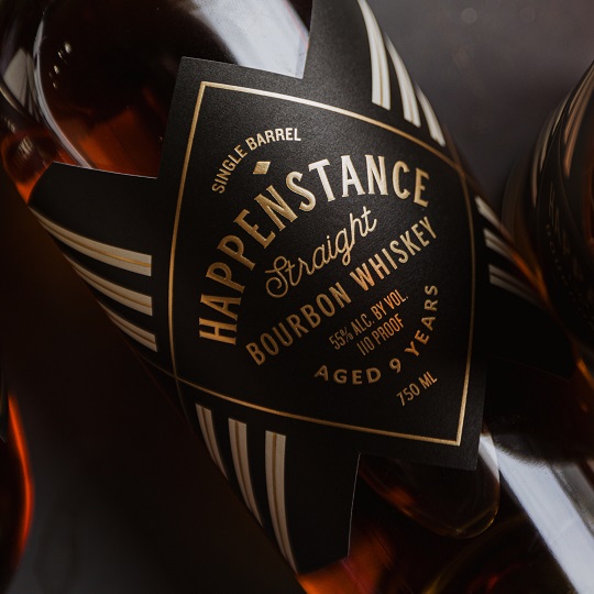 Happenstance Whiskey label