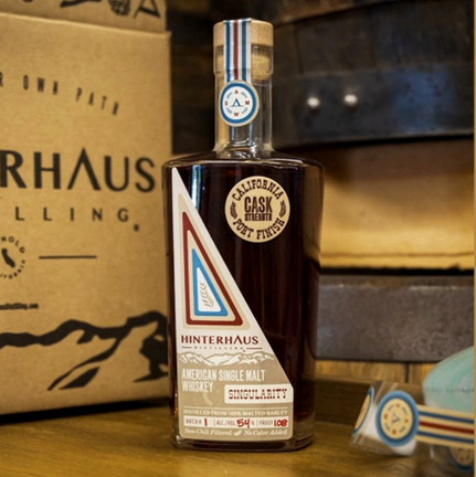 Hinterhaus Distilling American Single Malt Whiskey Singularity bottle