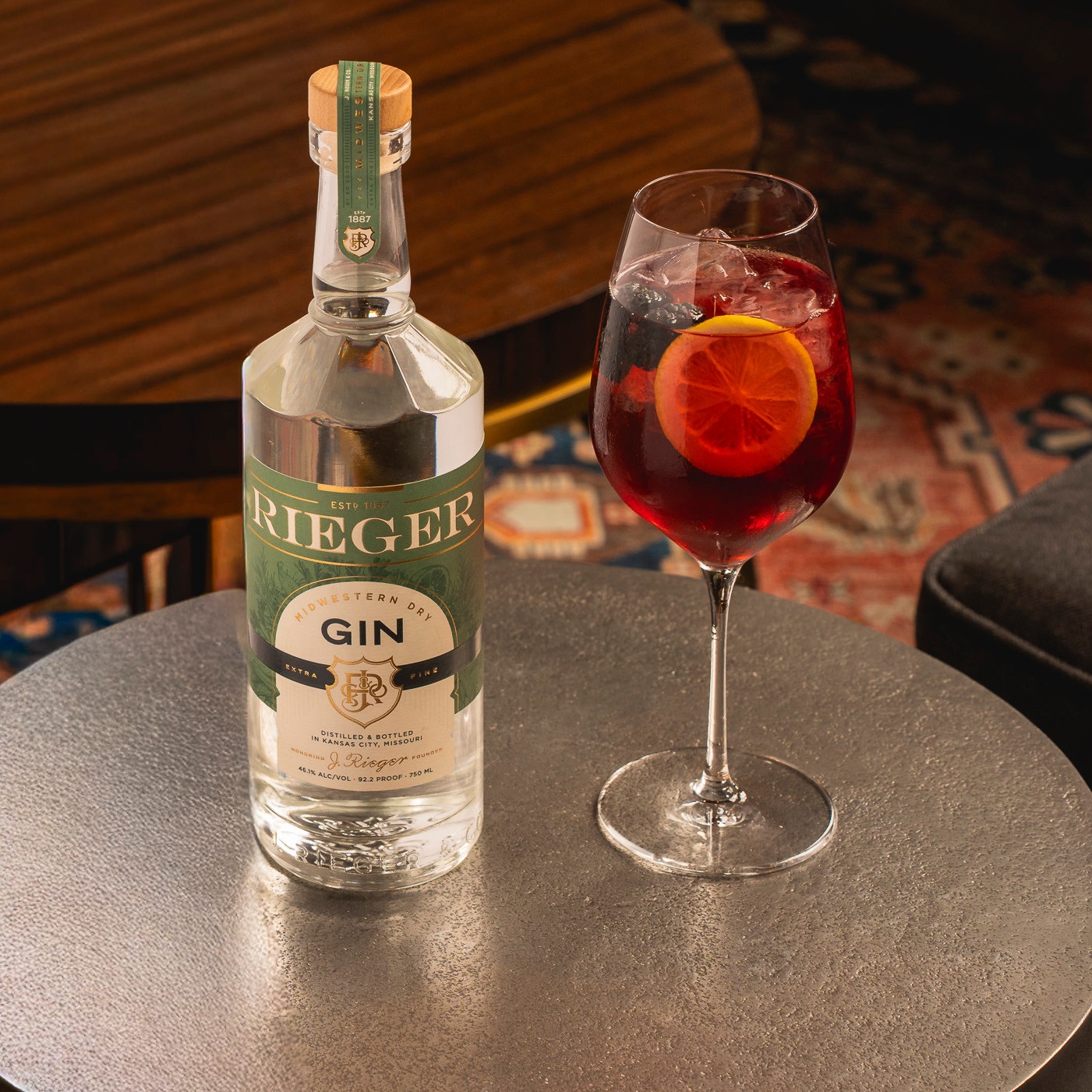 J. Reiger & Co gin with cocktail