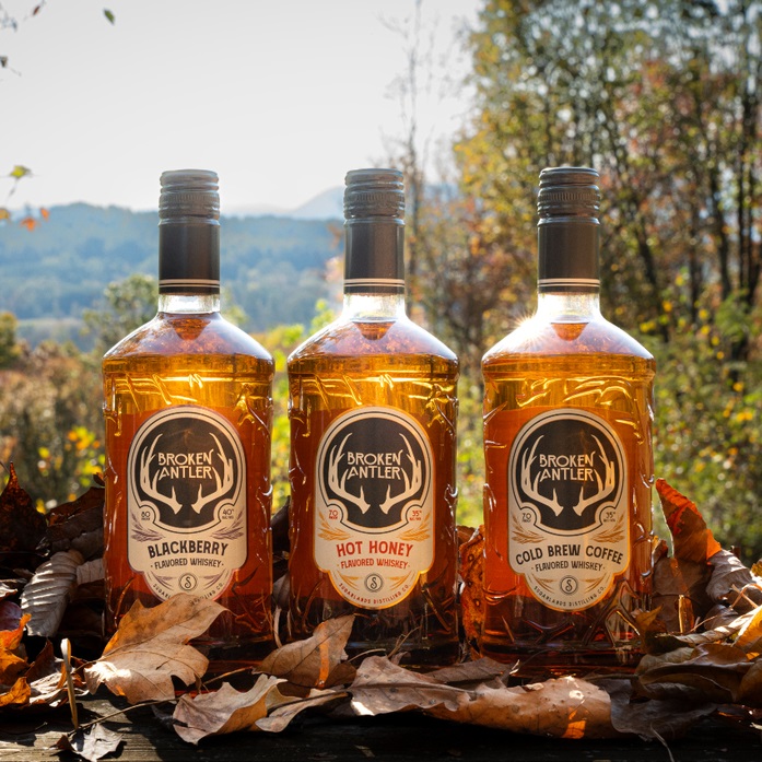 Sugarlands Distilling Broken Antler bottles