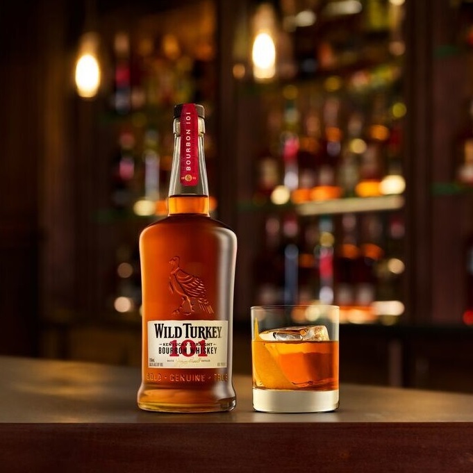 Wild Turkey Farmlink Project Campaign bottle and glass