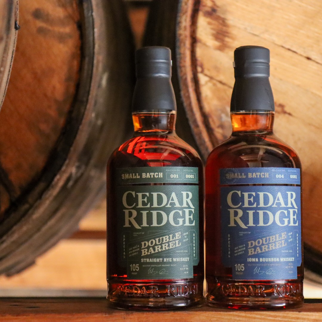 Cedar Ridge Distillery Double Double Barrel bottles