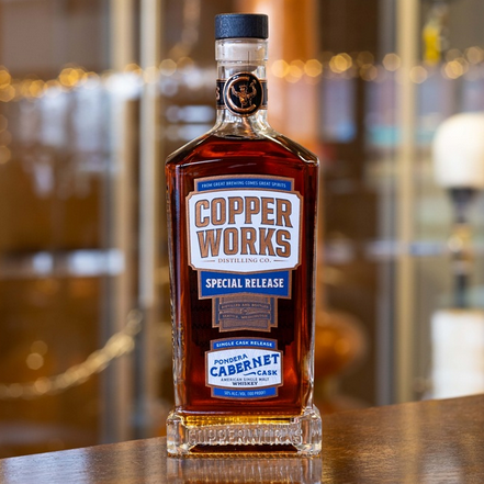 Copperworks Distilling Pondera Cabernet Cask American Single Malt Whiskey bottle