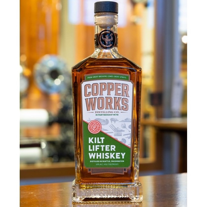 Copperworks Kilt Lifter Whiskey bottle SQUARE
