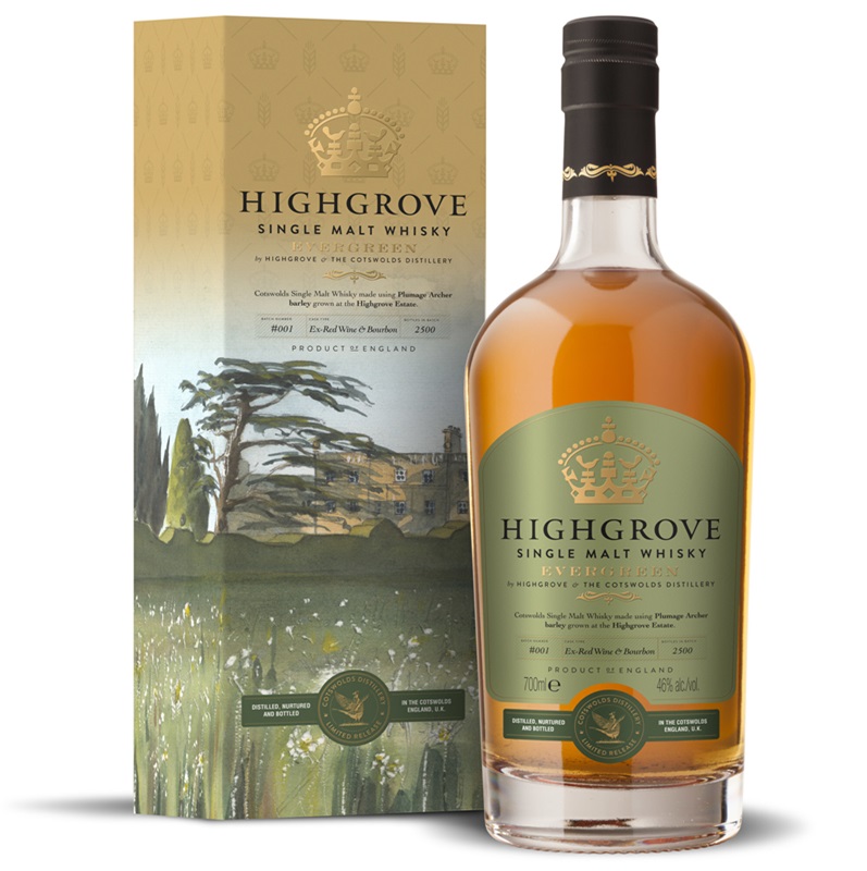 Cotswolds Distillery Highgrove-Evergreen bottle and box