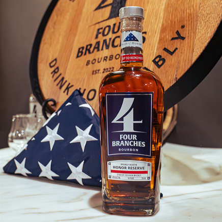 Four Branches Honor Reserve bourbon bottle Folds of Honor