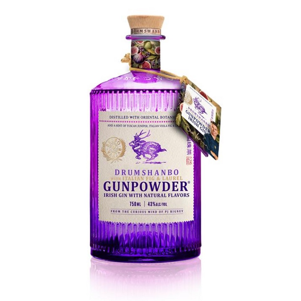 The Shed Distillery Gunpower Irish Gin with Italian Fig and Juniper bottle