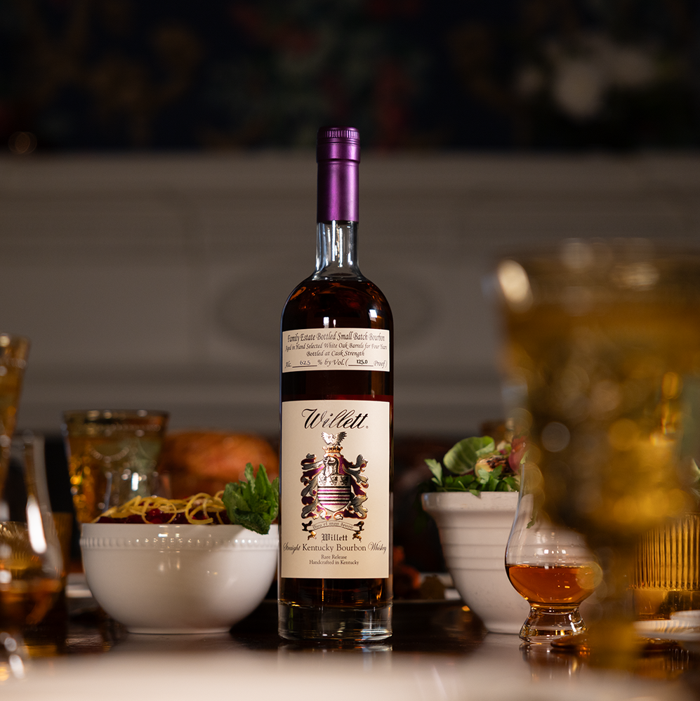 Willett Family Estate Small Batch Bourbon bottle on table