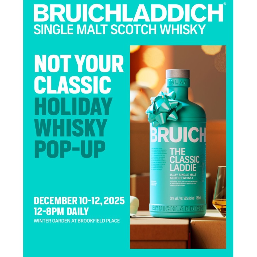Bruichladdich Holiday Pop-Up New York flyer