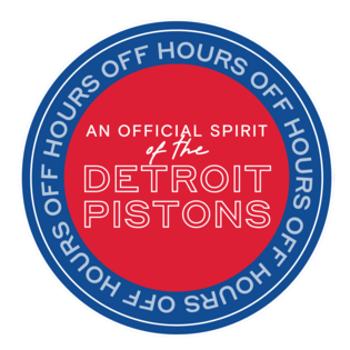 Off Hours Bourbon Detroit Pistons sponsor logo