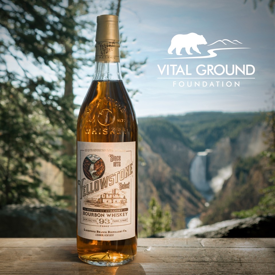 Yellowstone Bourbon bottle wilderness Vital Ground partnership