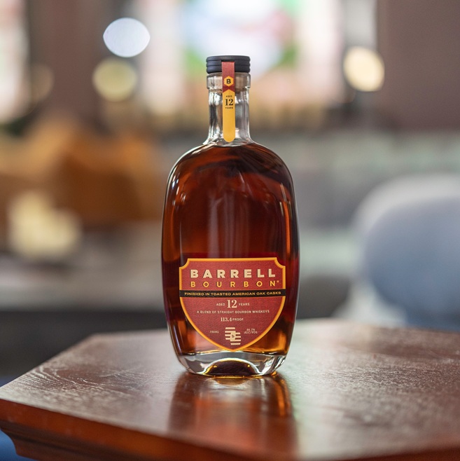 Barrell 12 Year Bourbon Finished in Toasted American Oak Casks_bottle on table