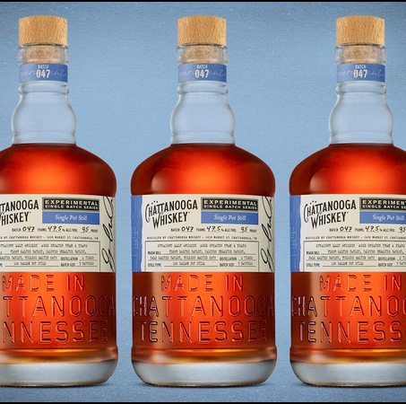 Chattanooga Whiskey Batch 047 Single Pot Still bottles