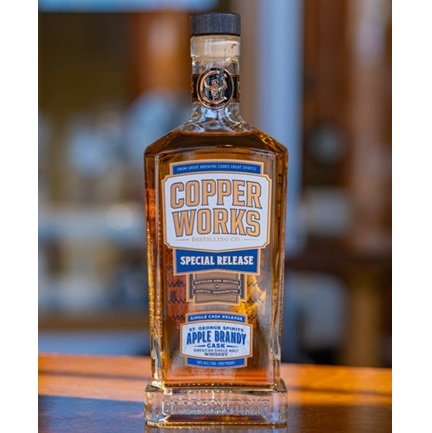 Copperworks Apple Brandy whiskey bottle