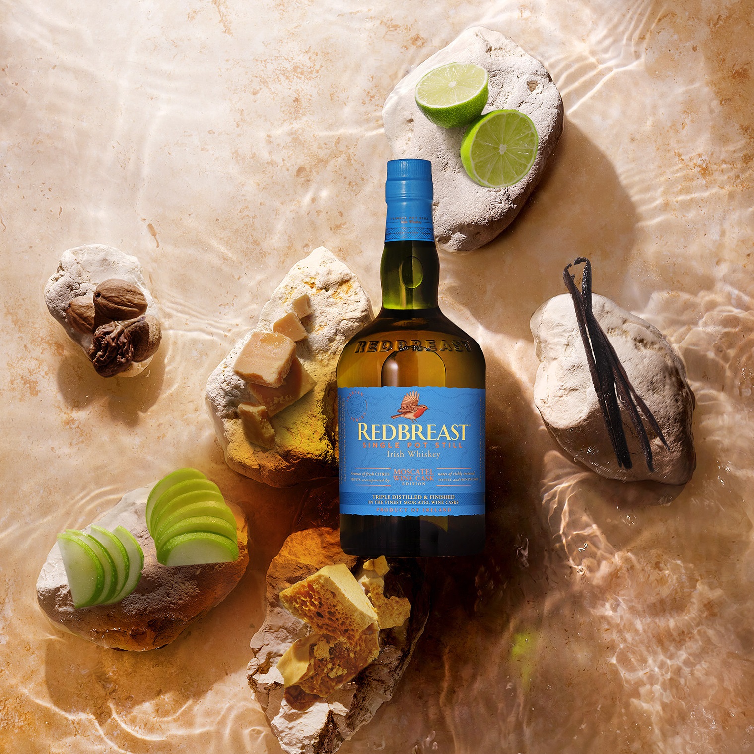 Redbreast Irish Whiskey - Moscatel bottle with props