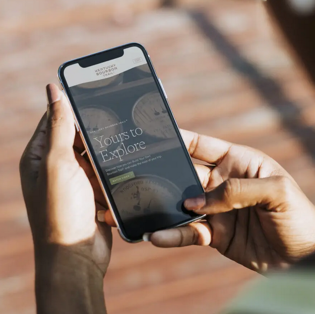 Build Your Own Bourbon Trail app on phone