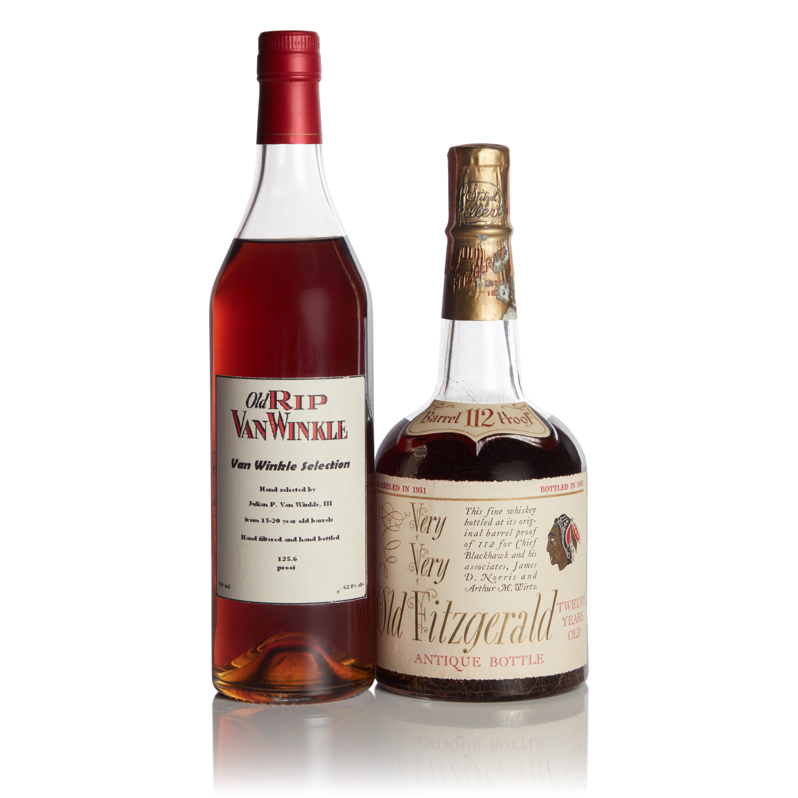 Sotheby's Old Rip Van Winkle 'Van Winkle Selection' Kentucky Bourbon Festival Master Distiller's Auction 2007, Very Very Old Fitzgerald 12 Year Old Blackhawk
