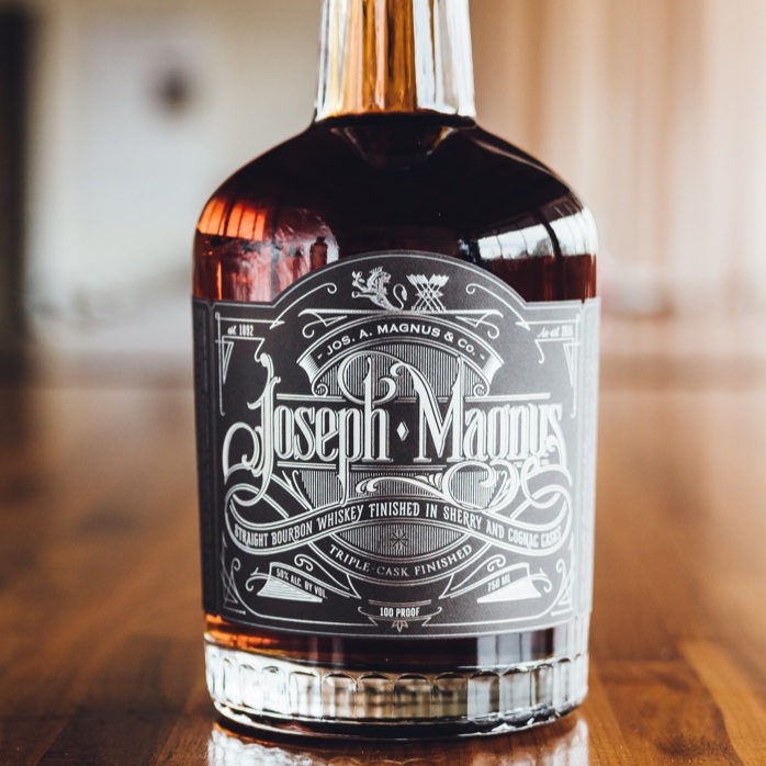 Joseph Magnus Whiskey bottle closeup