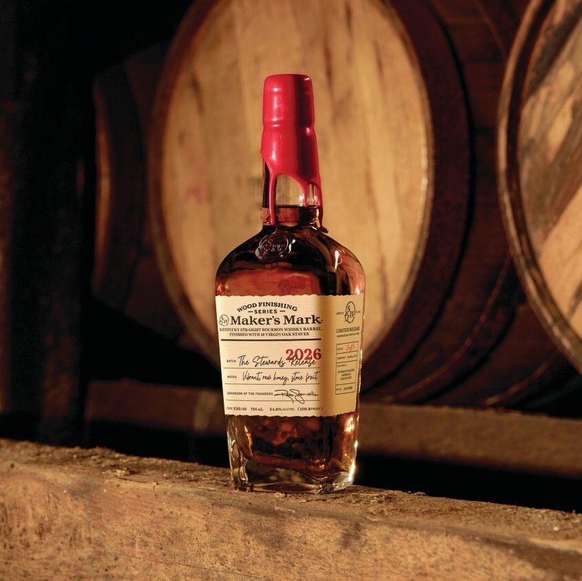 Maker's Mark - The Stewards Release bottle in rickhouse