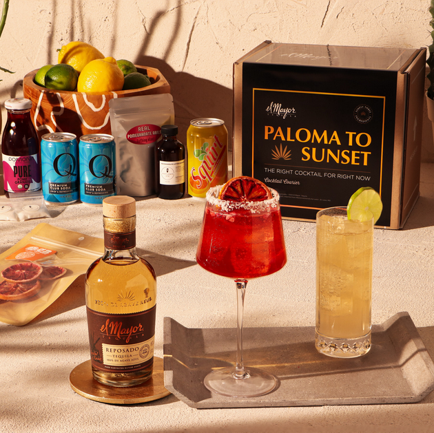 El Mayor Tequila Cocktail Kit with cocktails