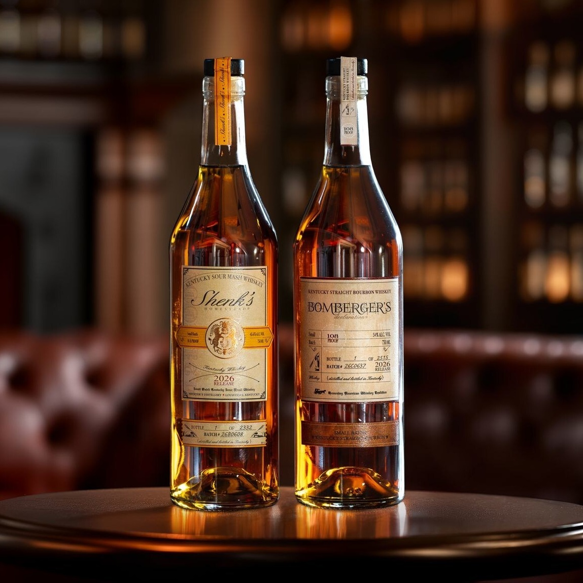 Michter's Distillery 2026 Shenk's and Bomberger's bottles