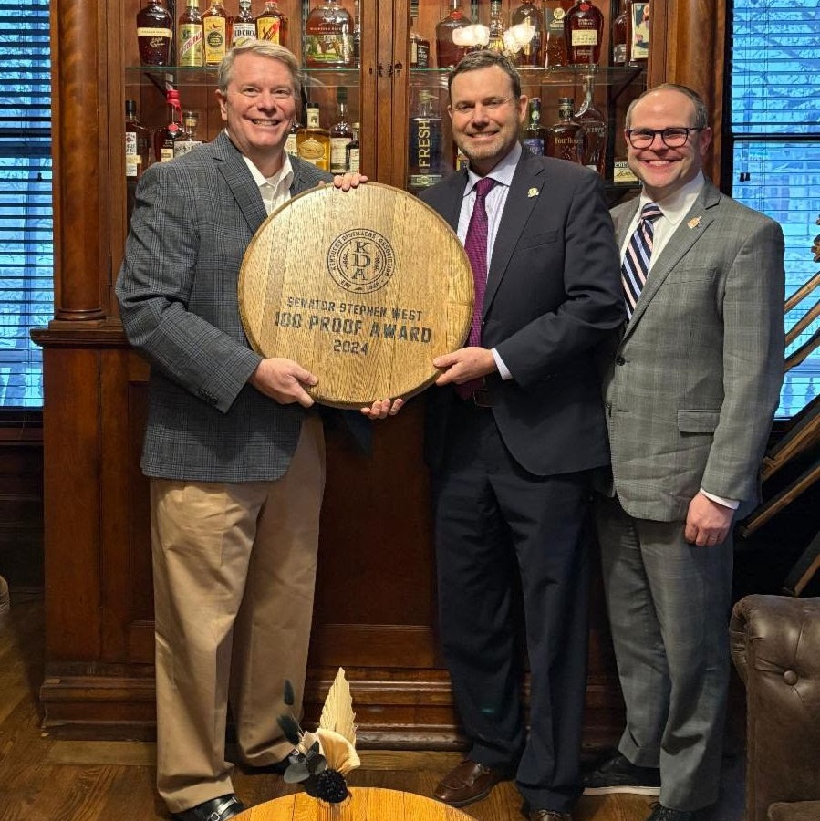 Stephen West 100 Proof Award with Eric Gregory