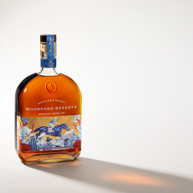 Woodford Reserve 2026 Kentucky Derby bottle with shadow