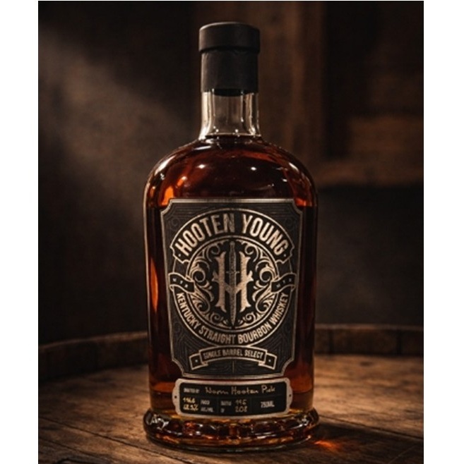 Hooten Young Single Barrel Bourbon bottle