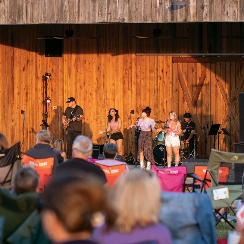 Jeptha Creed concert band stage