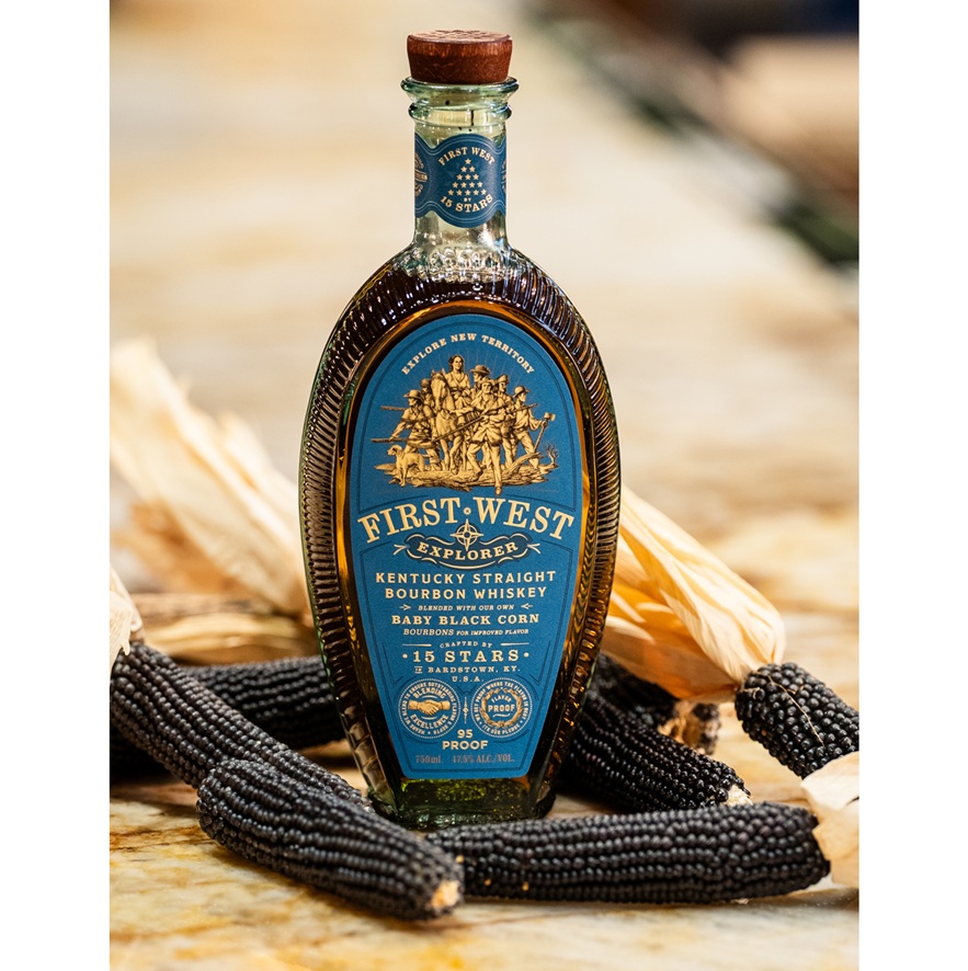 15 Stars First West Explorer bottle with corn
