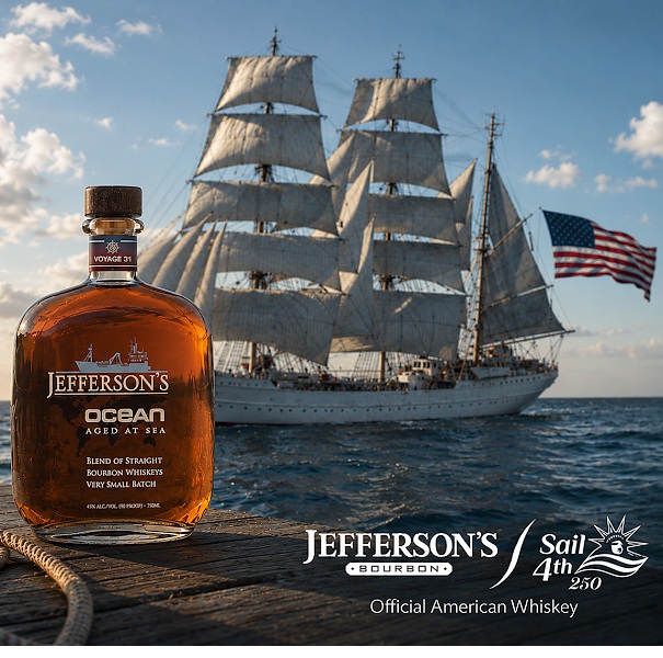 Jefferson's Ocean Bottle and ship graphic