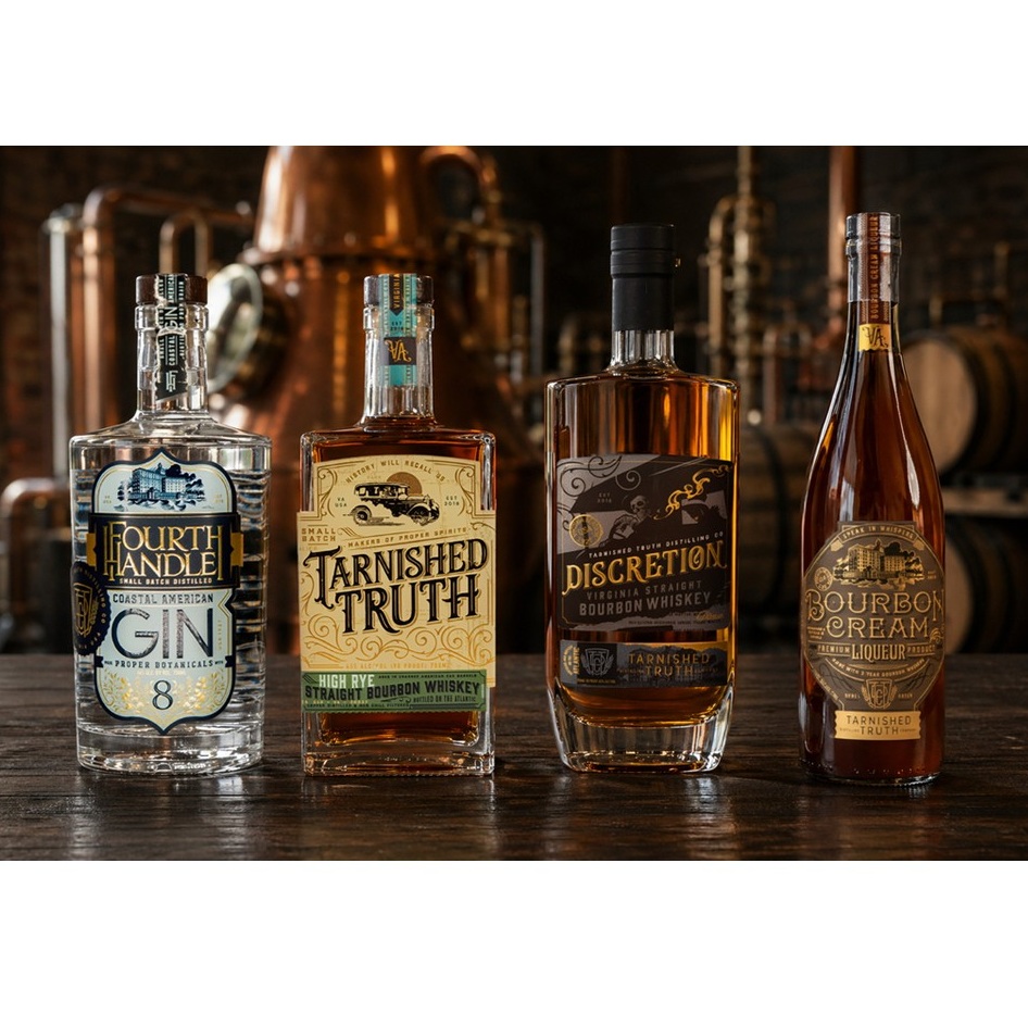Tarnished Truth Distilling core lineup SQUARE