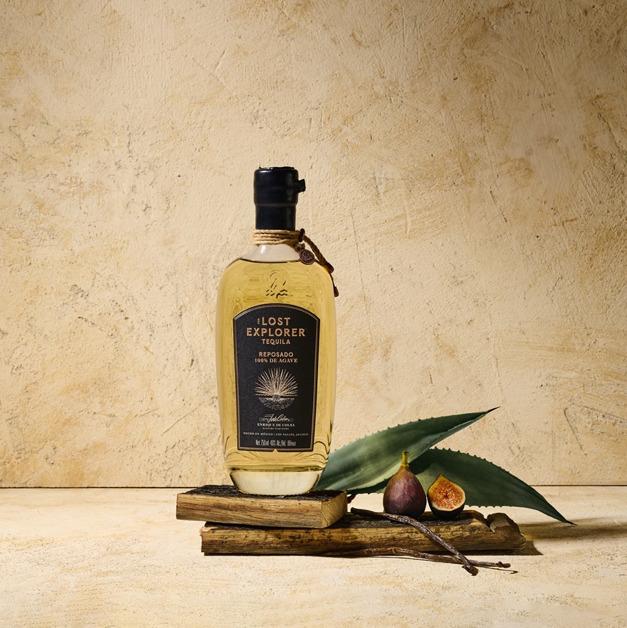 The Lost Explorer reposado tequila bottle still life