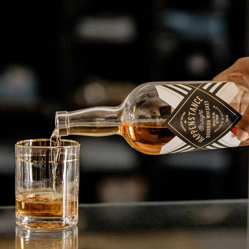 happenstance-whiskey bottle pour