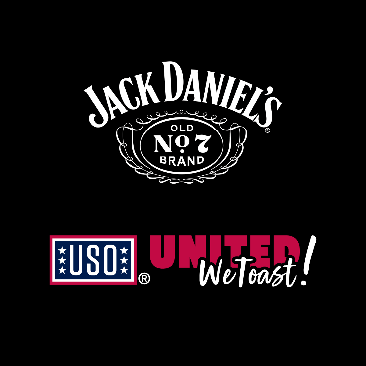 Jack Daniel's USO USA 250th Anniversary logo