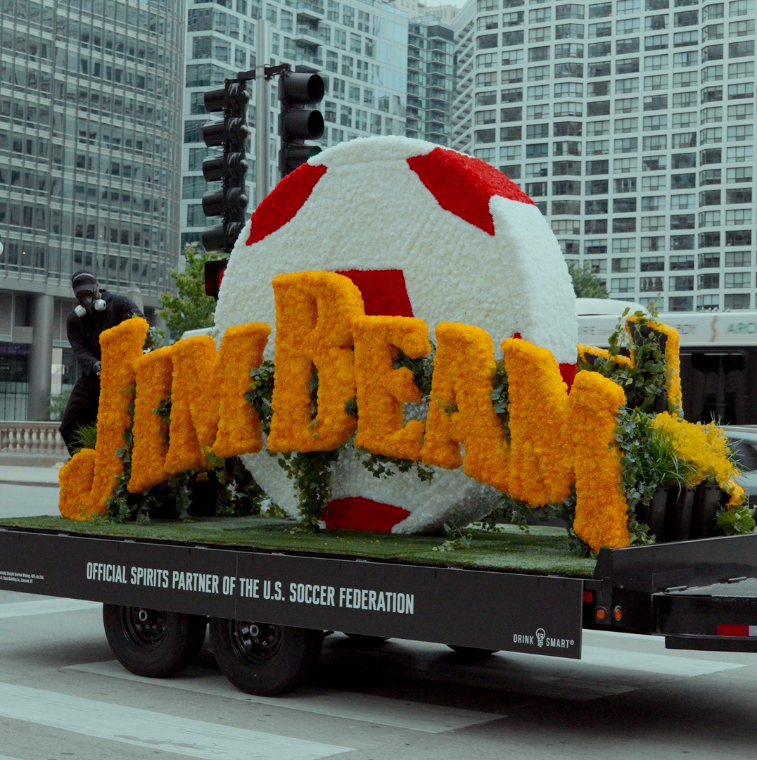 Jim Beam Home Field Mr. Flower Fantastic installation Chicago