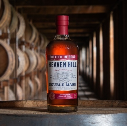 Heaven Hill Bottled-in-Bond Double Mash barrel in rickhouse