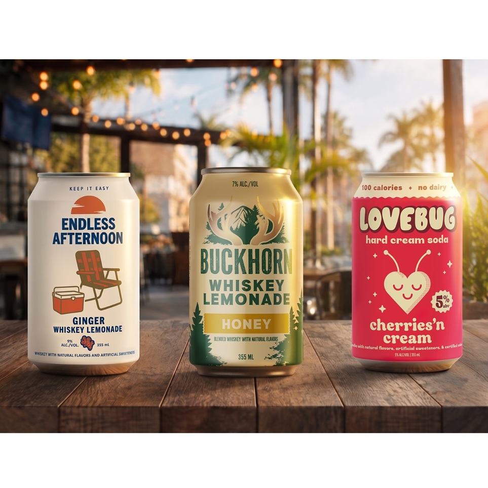 Sazerac Company RTD cans SQUARE