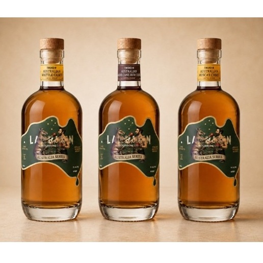 Larrikin Bourbon Co Australia Series bottles
