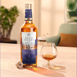 Basil Hayden Cognac Reserve bottle and pour