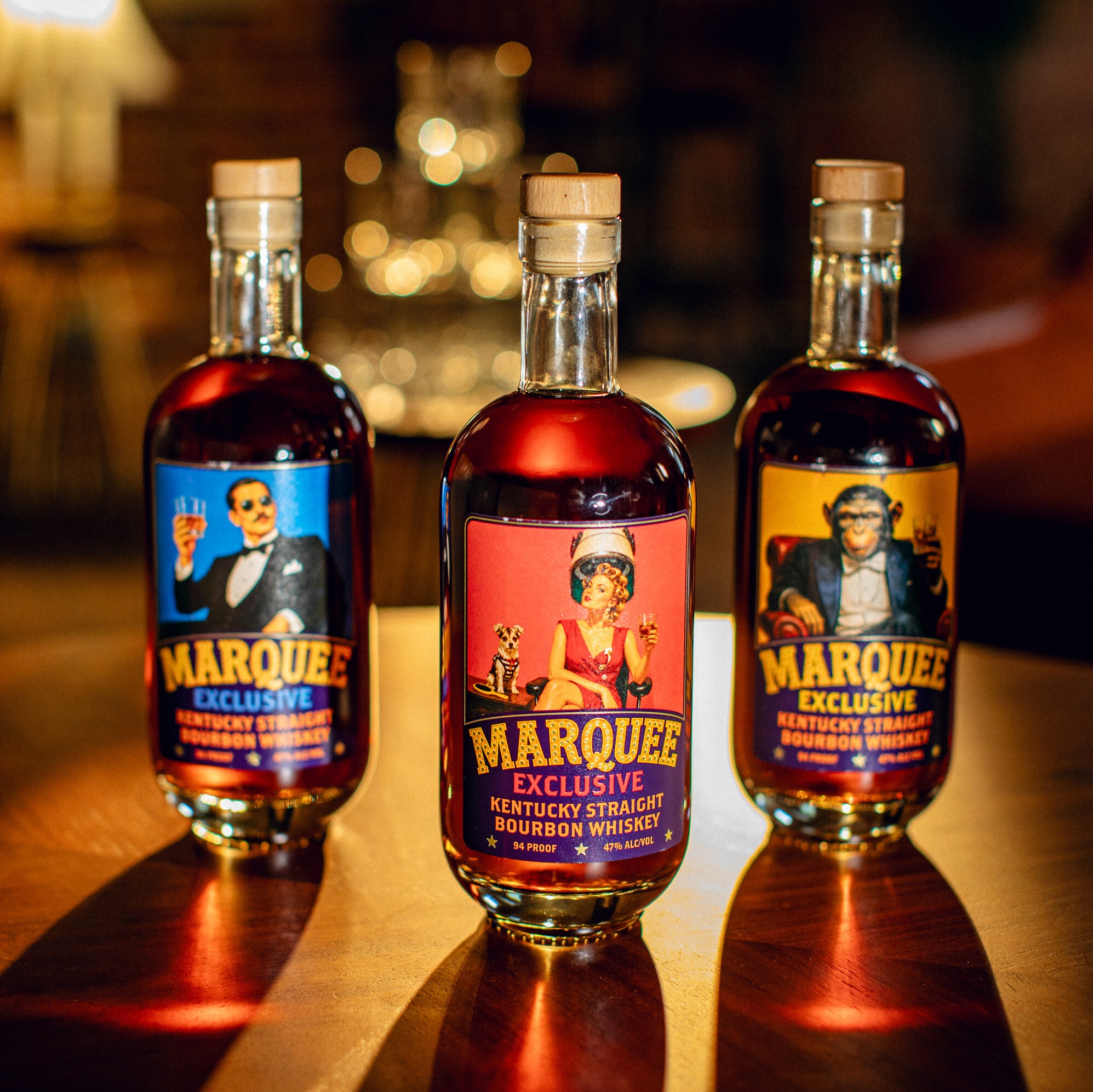 New Era Distillery Marquee Bourbon bottles